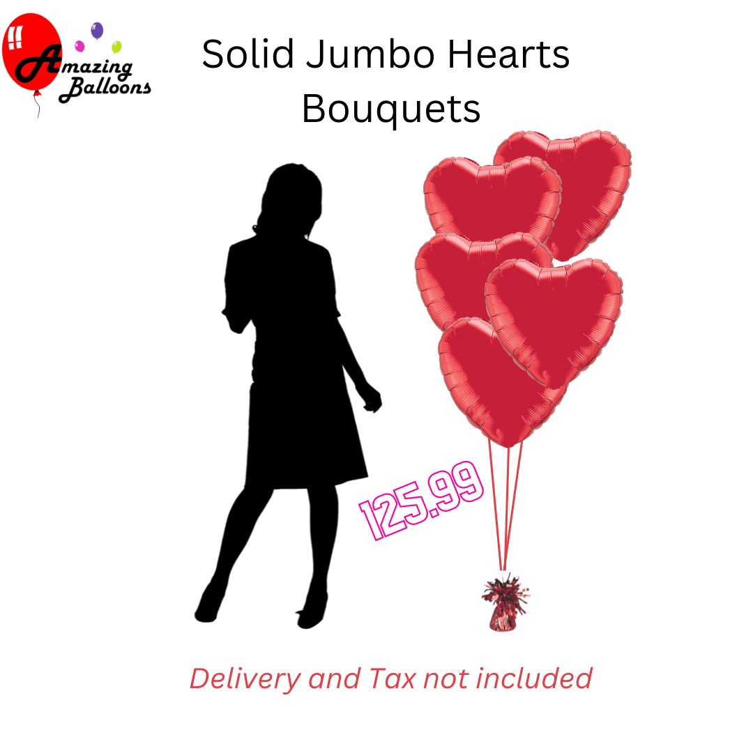 Large Bouquet Jumbo Heart