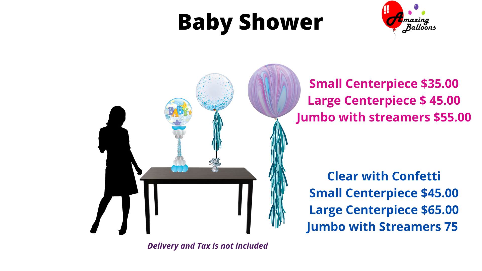 Baby Shower and Gender Reveal Prices