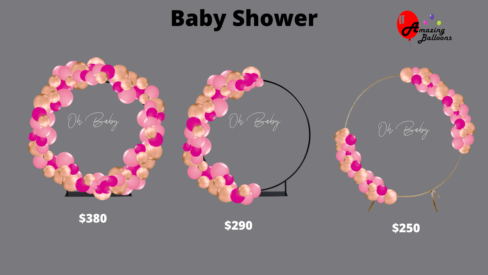 Baby Shower and Gender Reveal Prices