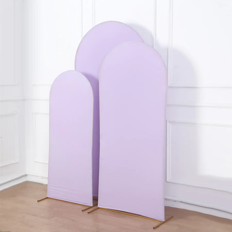 Matte Lavender Lilac Spande Fitted Chiara Backdrop Stand Covers For