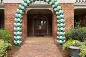 Balloon Arch Green And White