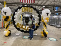 Large Corporate Balloon Decor with Employee