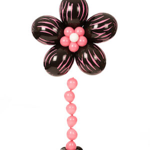 Black and pink flower balloon
