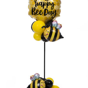 Bumble bee balloon tower