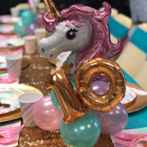 10 year old unicorn bithday balloons